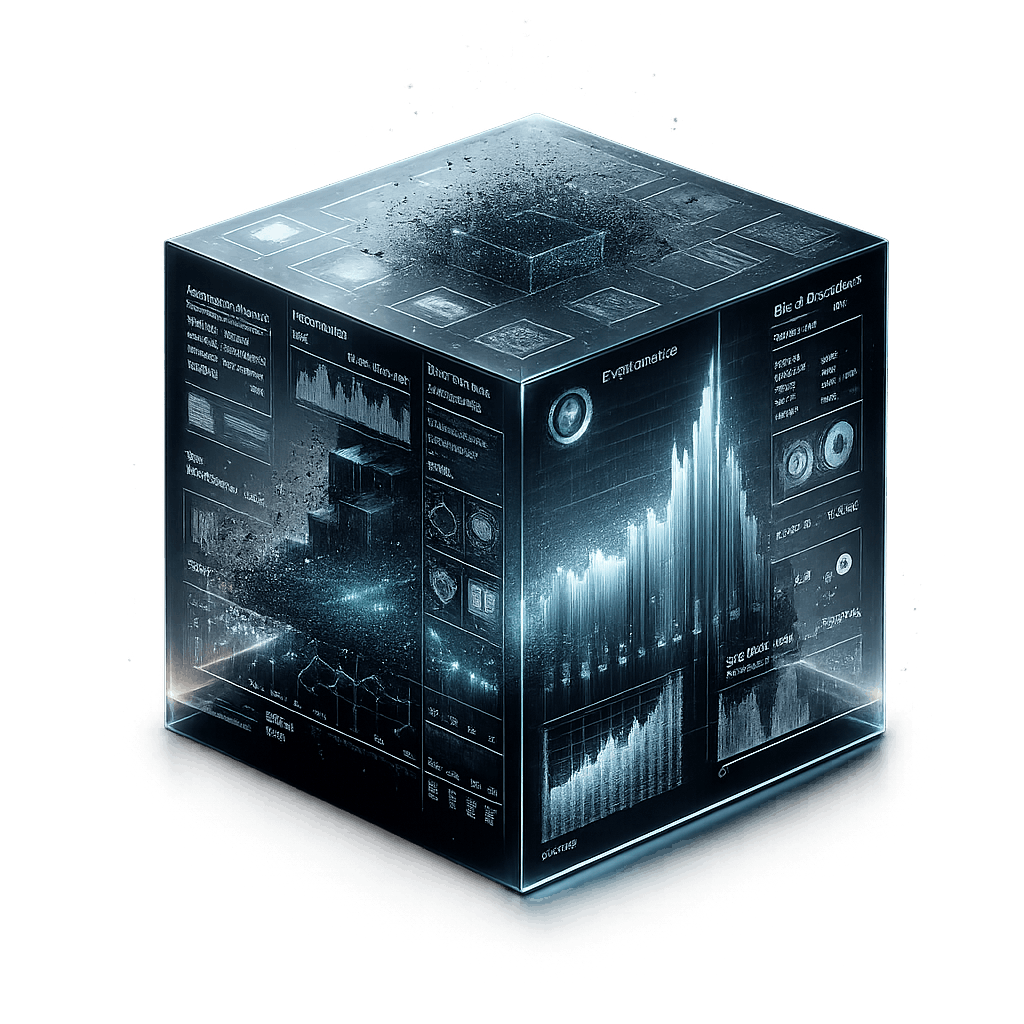 Digital finance data cube representing UAE taxation, compliance and financial reporting services