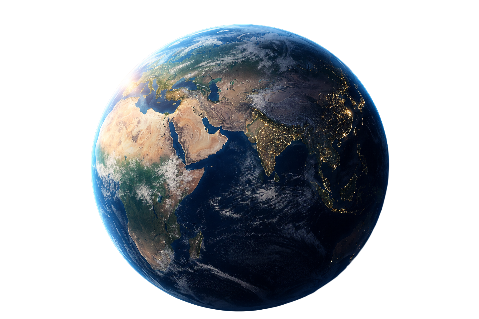 Earth globe showing the Fast Wing office location in Sharjah, UAE